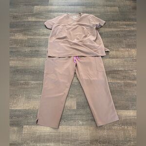 FIGS Smoky Taupe Technical Collection Scrubs Set Size 4XL